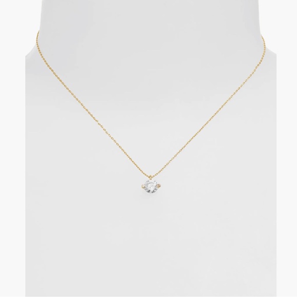 NWOT Kate Spade Saturday Duo Prong Pendant Necklace. Color: Gold - Picture 3 of 4